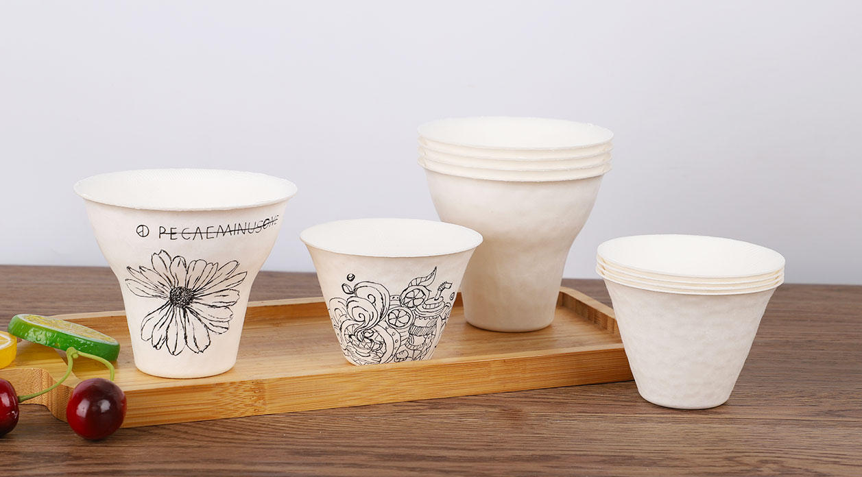 Nouvelle mode ---- Gobelet à glace biodégradable en pâte à papier